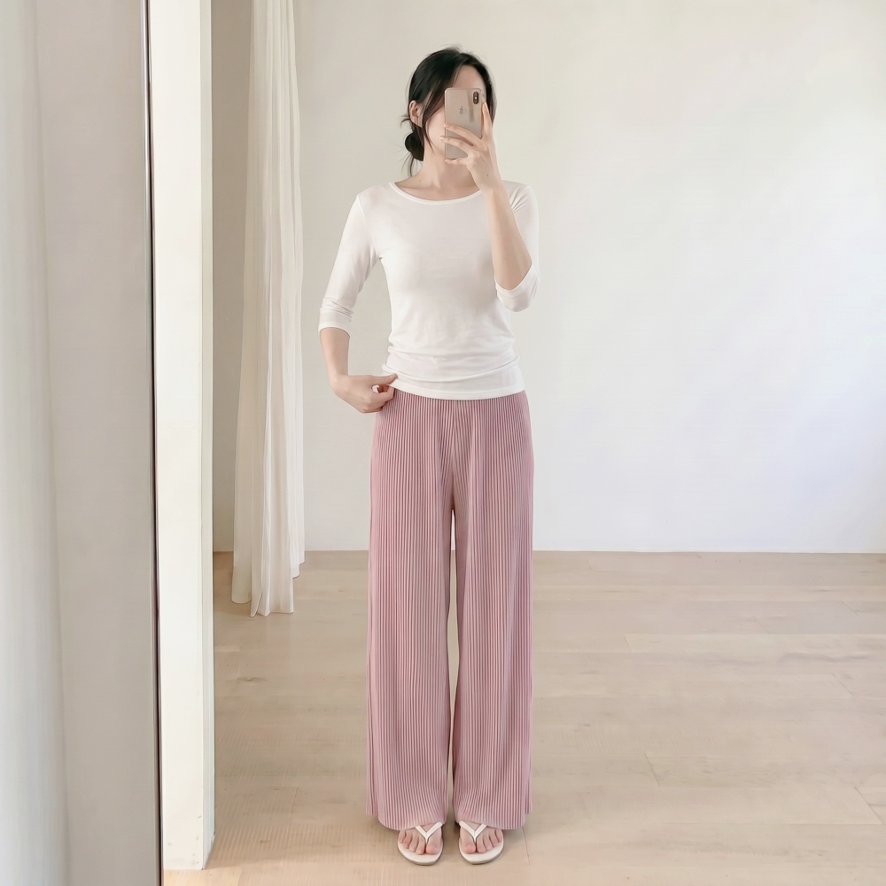 1+1 플리츠팬츠 플리츠바지 냉장고바지 냉장고팬츠 이미지 8