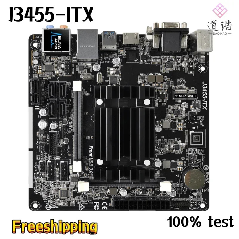 ASRock호환 J3455-ITX 마더보드16GB PCI-E2.0 M.2 HDMI DDR3 Mini-ITX J3455 메인보드 완전 작동 리퍼