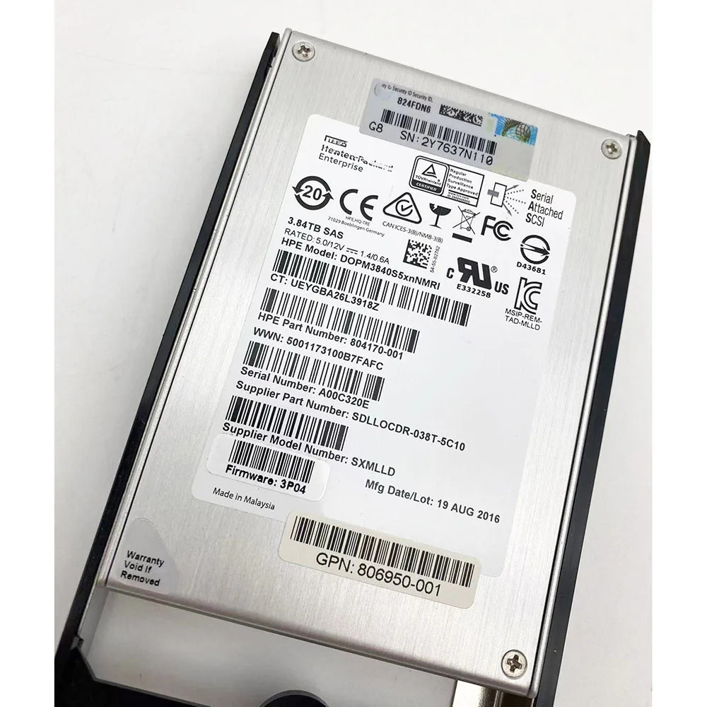 hp호환 3.84T SAS 3PARSSD 806950 -001 809589 804170 솔리드 스테이트