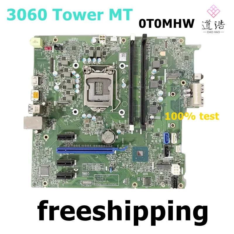 Dell Optiplex 3060 타워 MT 마더보드CN-0T0MHW 17539-1 0T0MHW T0MHW DDR4 메인보드 완전 작동 리퍼
