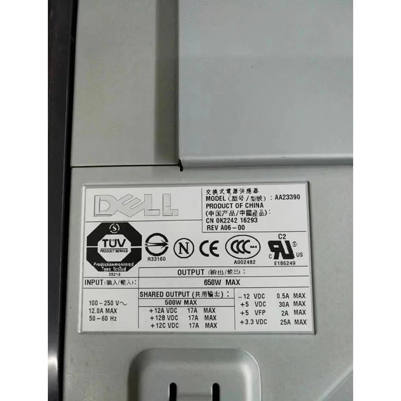 DELL 워크스테이션 전원공급장치 SC1420 670 AA23390 0K2242 K2242 NPS-650AB A 650W용