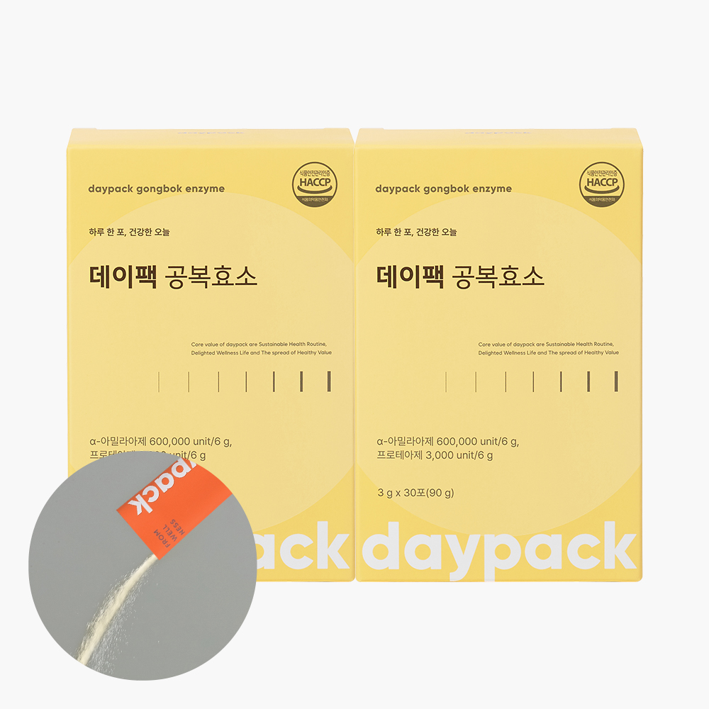 데이팩 공복효소 저분자 곡물발효 콤부효소 30포, 2개 - 메인 이미지