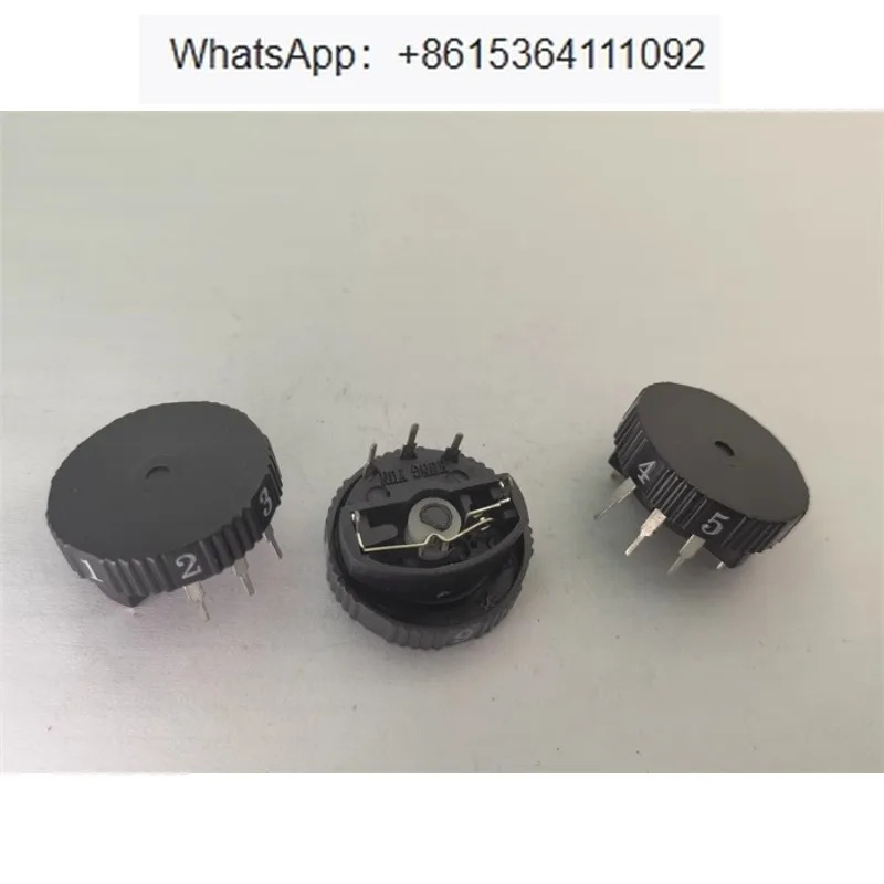 10Pcs WH28-5 블랙 스트레이트 워드 1-6 터치 포인트 스위치 없음 전위차계 B50K B100K B500K 전동 공구