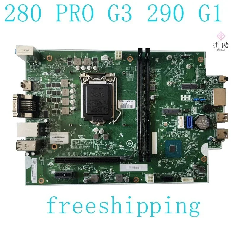 L17655-001 hp호환 280 PRO G3 290 G1 마더보드 L17655-601 17519-1 DDR4 메인보드 완전 작동 리퍼
