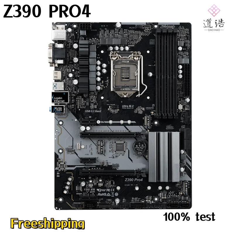ASRock호환 Z390 Pro4 마더보드 128GB HDMI PCI-E3.0 M.2 LGA 1151 DDR4 메인보드 완전 작동 리퍼