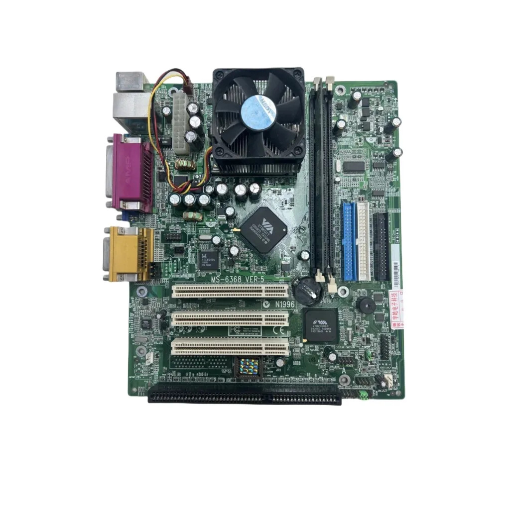 리퍼된 원본 8601T MS-6368 ISA 산업보드 마더보드 3PCI VGA LPT 1 슬롯 CPU 메모리 팬