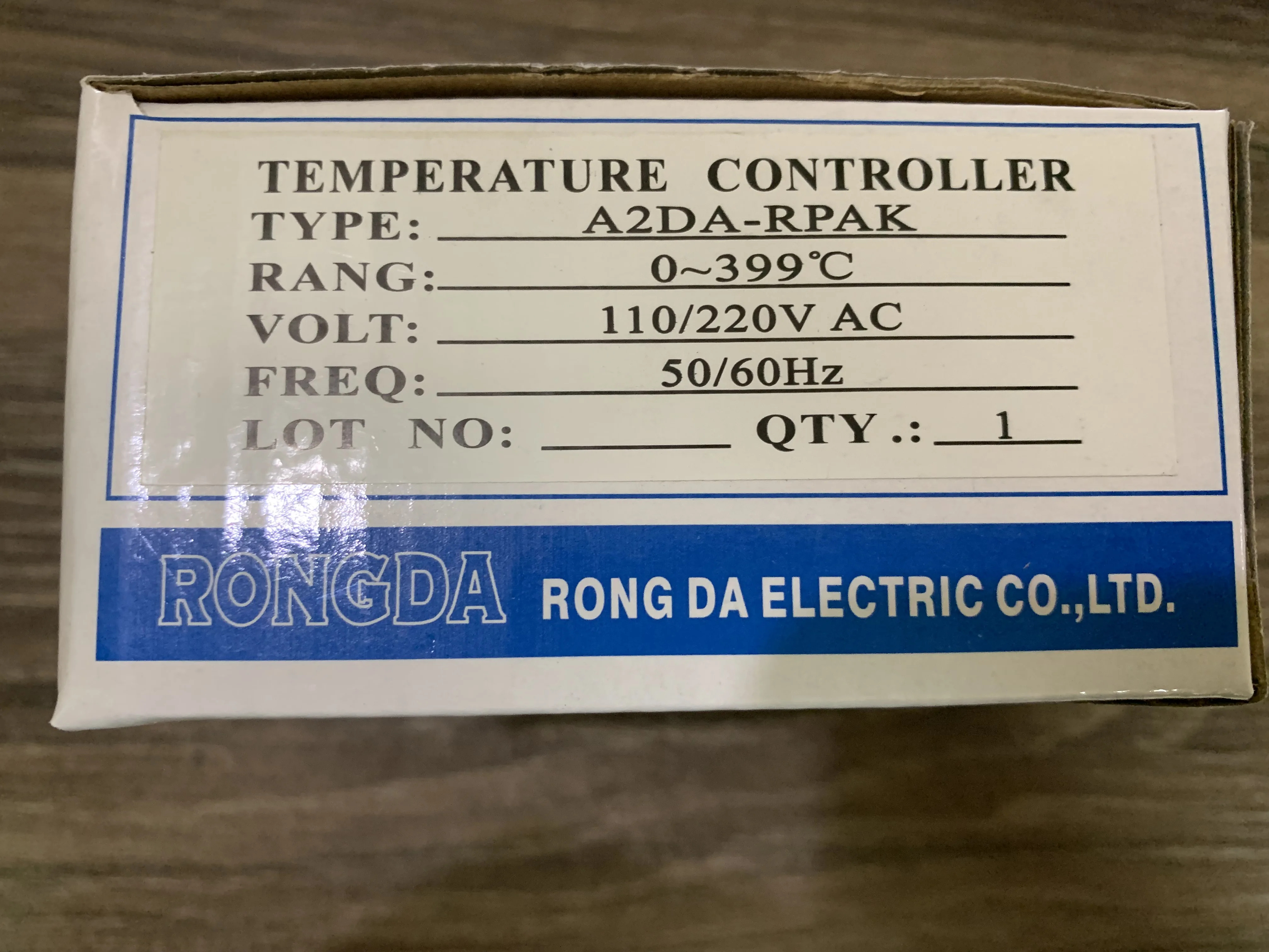 온도 컨트롤러 0-399 온도조절기 Rongda A2DA-RPAK 오리지널 신