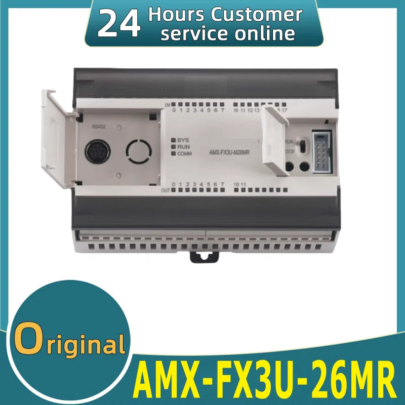 Amx-fx3u-26mr 이더넷 Plc 호환 컨트롤러 릴레이 2ai/1ao 16i/10o Modbus프로그래밍 케이블 Clp Fx3u