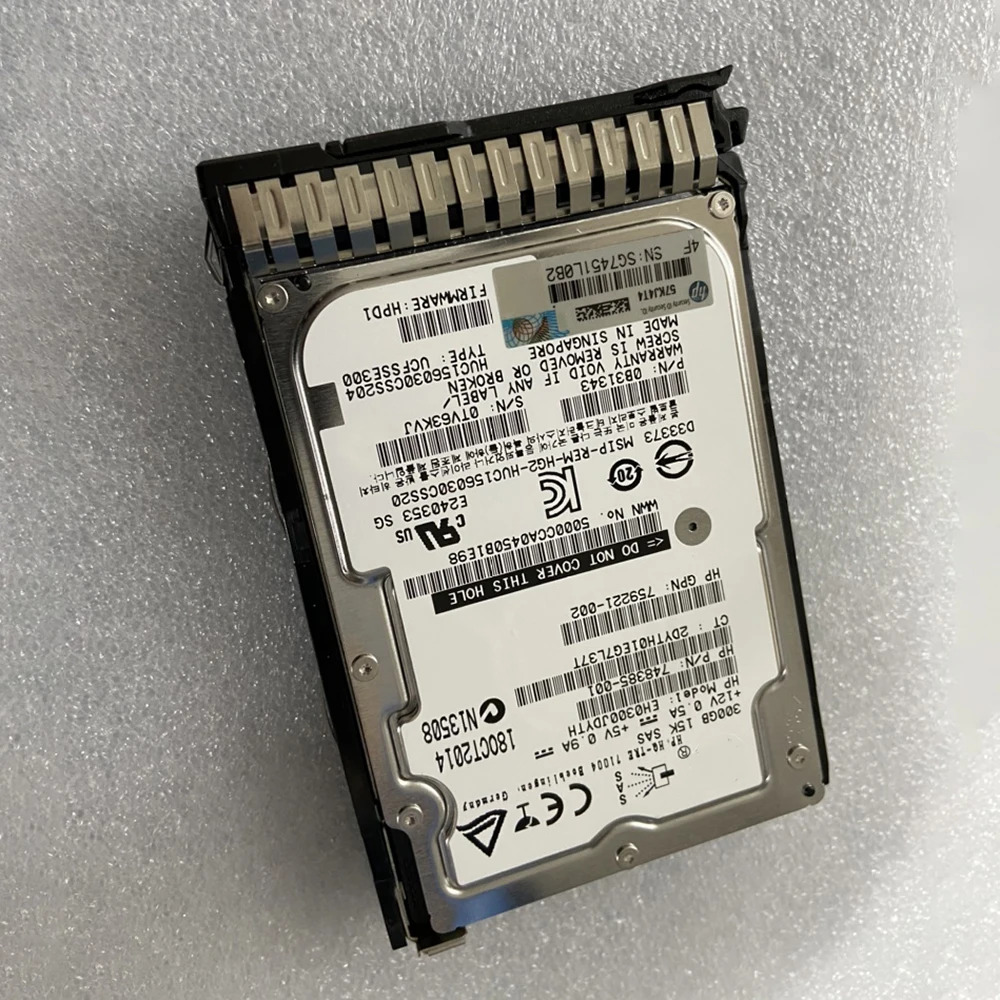 hp호환경우 300GB 759208 -B21 300G SAS 15K 12G 2.5 759546 -001 서버 하드