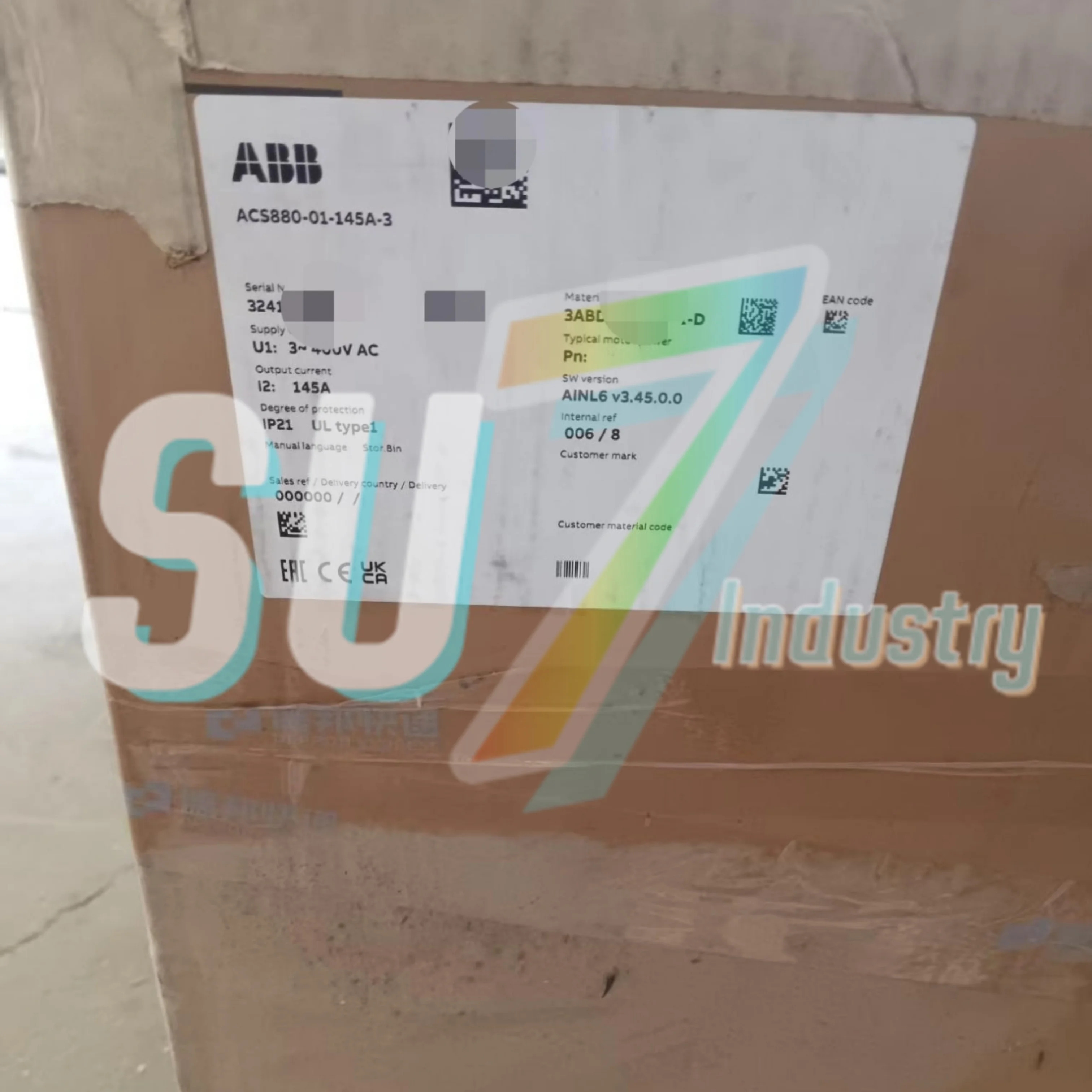 ACS880-01-145A-3 주파수 변환기 원본