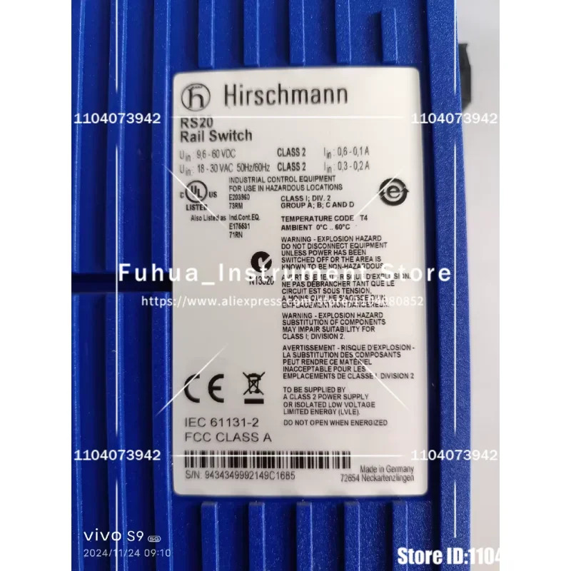 Hirschmann RS20 산업스위치 RS20-0800T1T1SDAEHC07.0.02