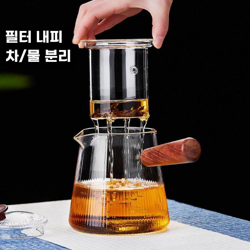 내열유리 주전자 찻주전자 인덕션 차포트 티포트 티팟 800ML + 1500W 스토브 이미지 6