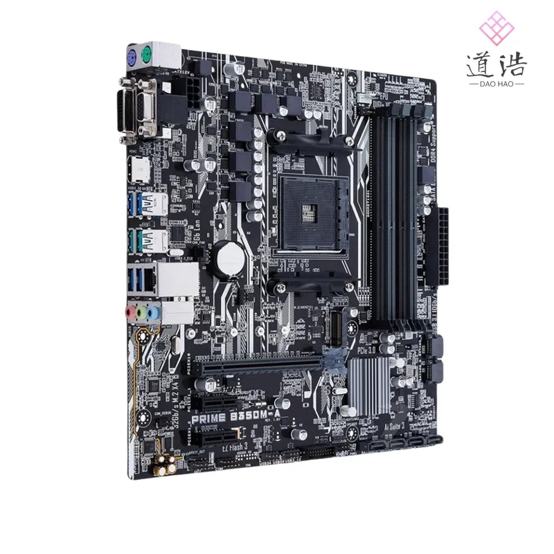 PRIME B350M-A 64GB PCI-E3.0 M.2 HDMI 소켓 AM4 DDR4 마이크로 메인보드B350 마더보드 완전 작동 리퍼