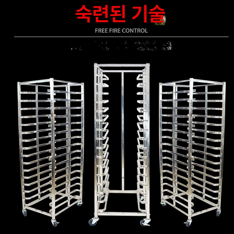 업소용 베이킹랙 이동식 제과점 제빵 거치대 스테인레스 사각튜브 빵렉 식힘망 정리대 - 상세 이미지 5