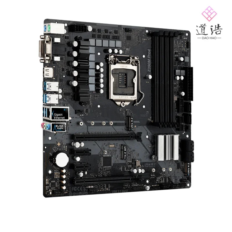 ASRock호환 Z390M PRO4 마더보드 128GB HDMI PCI-E3.0 M.2 LGA 1151 DDR4 마이크로 Z390 메인보드 리퍼 완료