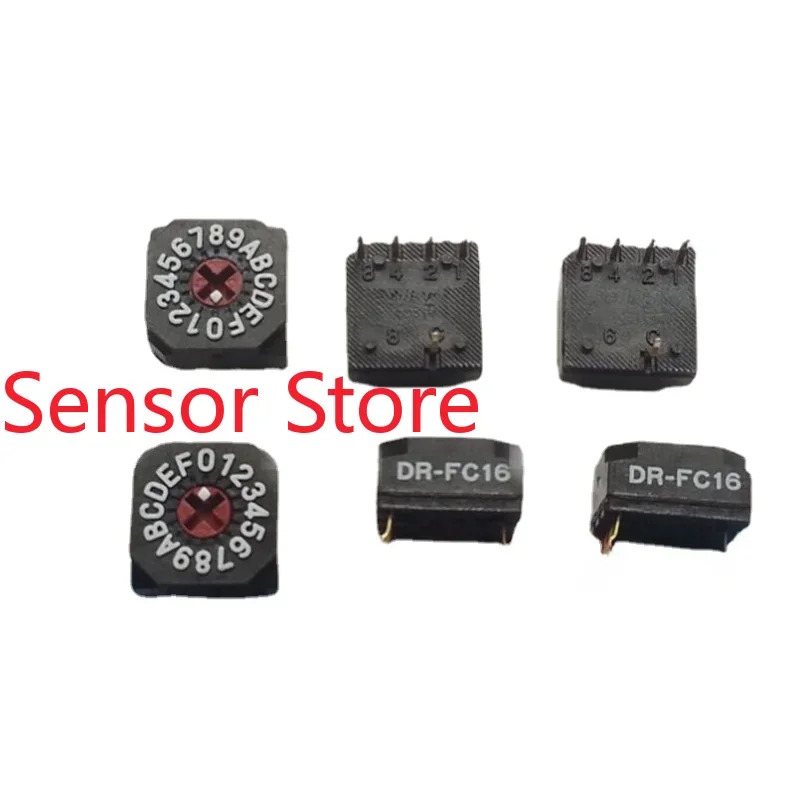 10PCS DR-FC16P 0-F/16비트 8421 로터리 코딩 딥 스위치 41 0mm 핸들.
