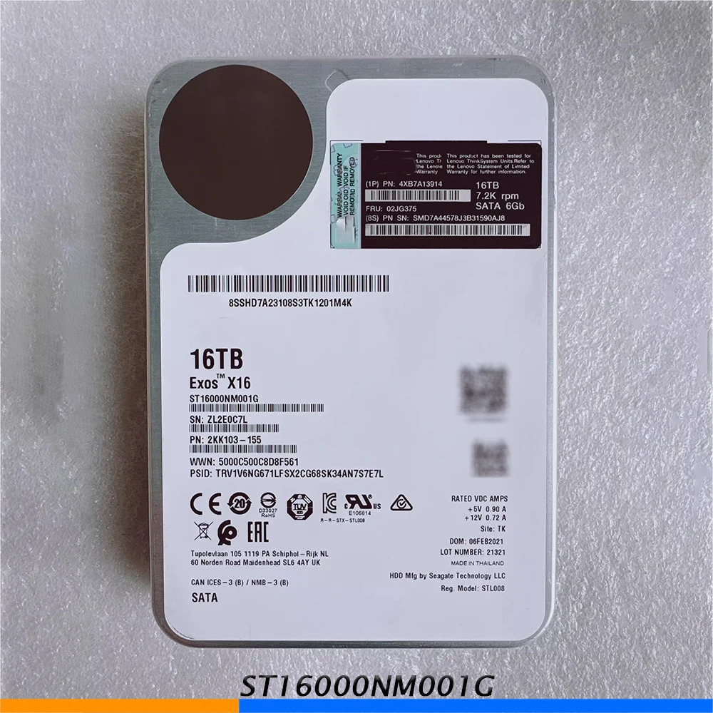 HDD ST16000NM001G 엔터프라이즈 하드 16T 7.2K SATA 3.5인치