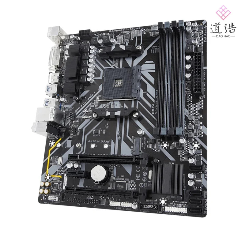 B450M DS3H 마더보드64GB HDMI M.2 소켓 AM4 DDR4 마이크로 B450 메인보드 완전 작동 리퍼
