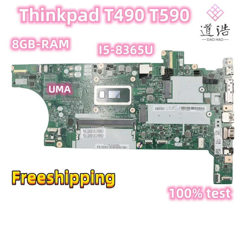 NM-B901 Lenovo호환 Thinkpad T490 T590 노트북 마더보드 FT490/FT492/FT590/FP531 01YT397 I5-8365U CPU 8GB-RAM 완