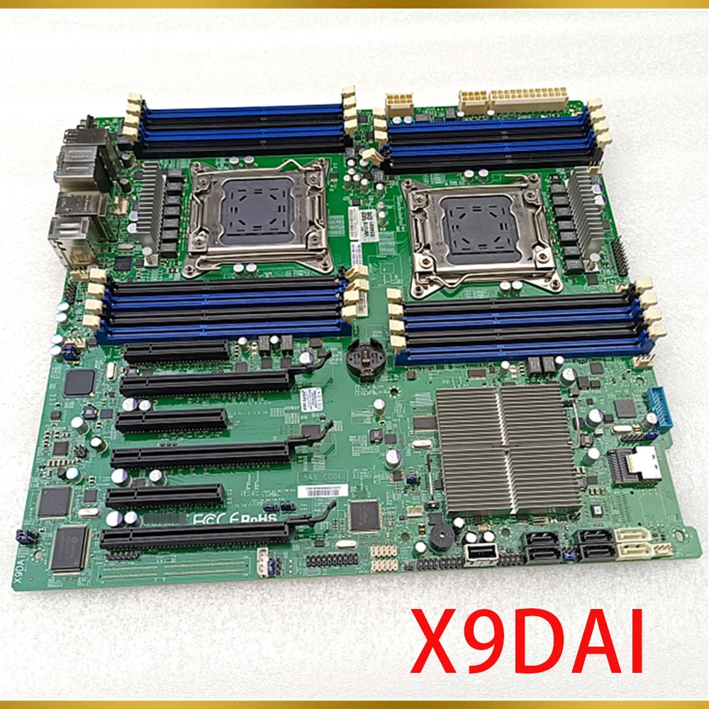 슈퍼마이크로 제온용마더보드 듀얼 LGA2011 E5-2600 V1 V2 패밀리 ECC DDR3 PCI-E 3.0 X9DAi