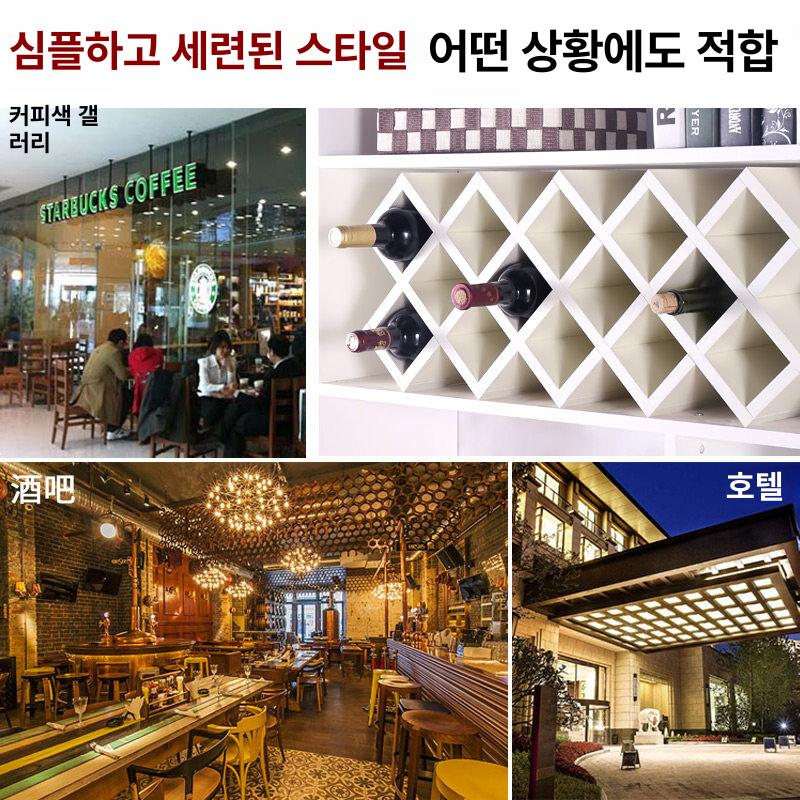 와인랙 벽면 수납장 병 거치대 홈바 와인 홀더 디스플레이 선반 인테리어 조립식 - 상세 이미지 3