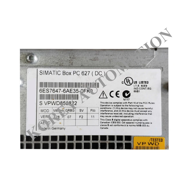 산업PC SIMATIC BOX PC 627 6ES7647-6AE35-0FK0 6ES7647-6AA25-0CJ0