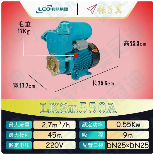 LEO LKSm 고압 자체 프라이밍 펌프 LKSm1100A-24L LKSm550A 550W LKSm250A