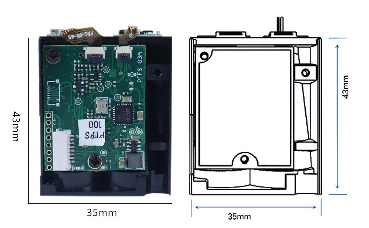 300HZ 고주파 거리 측정 센서 고속 모듈 100m 905nm