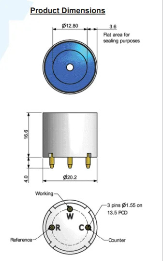 4HS 황화수소H2 S 센서 2112B2025