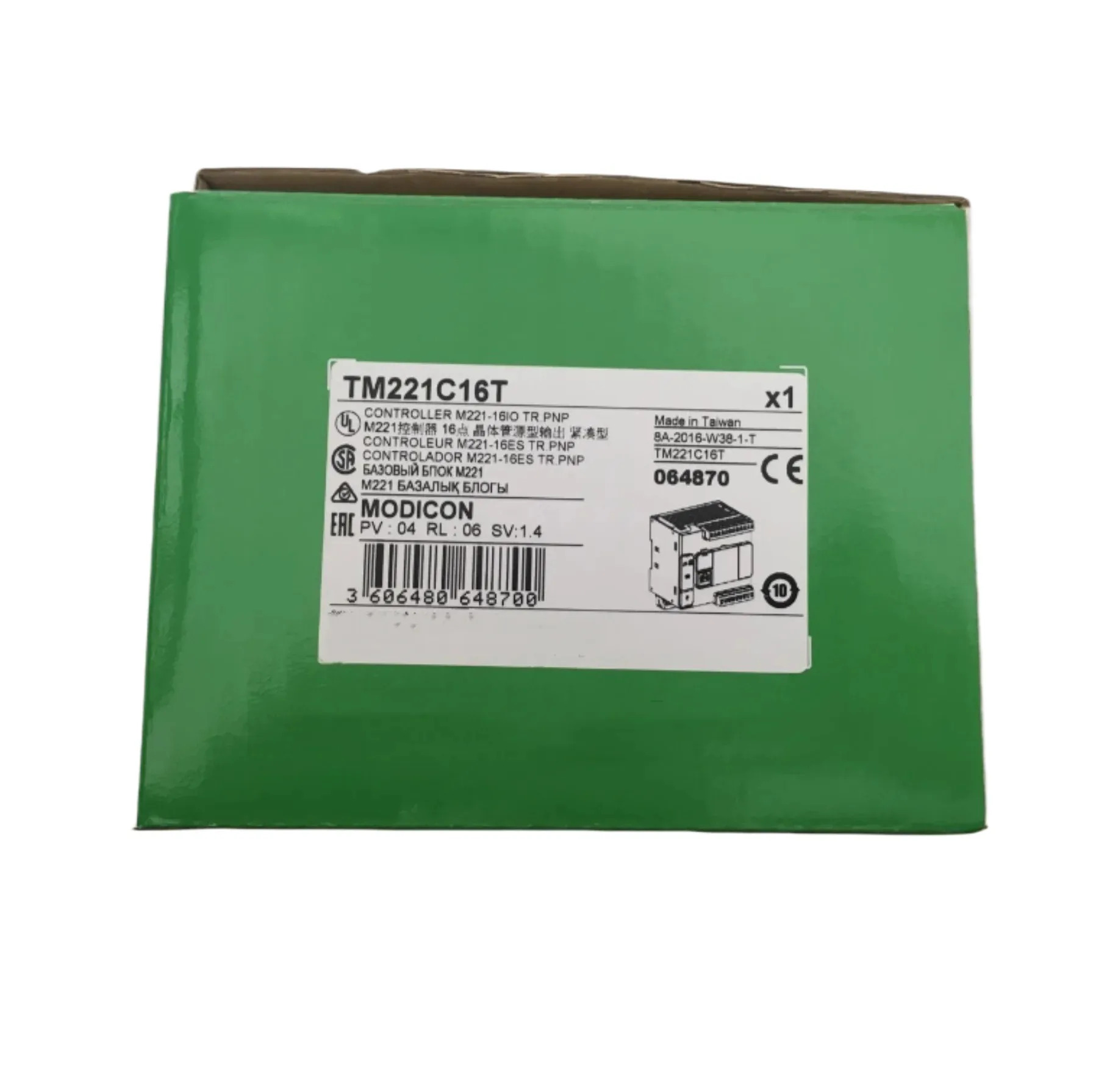 오리지널 TM221CE16T PLC 본체 모듈.