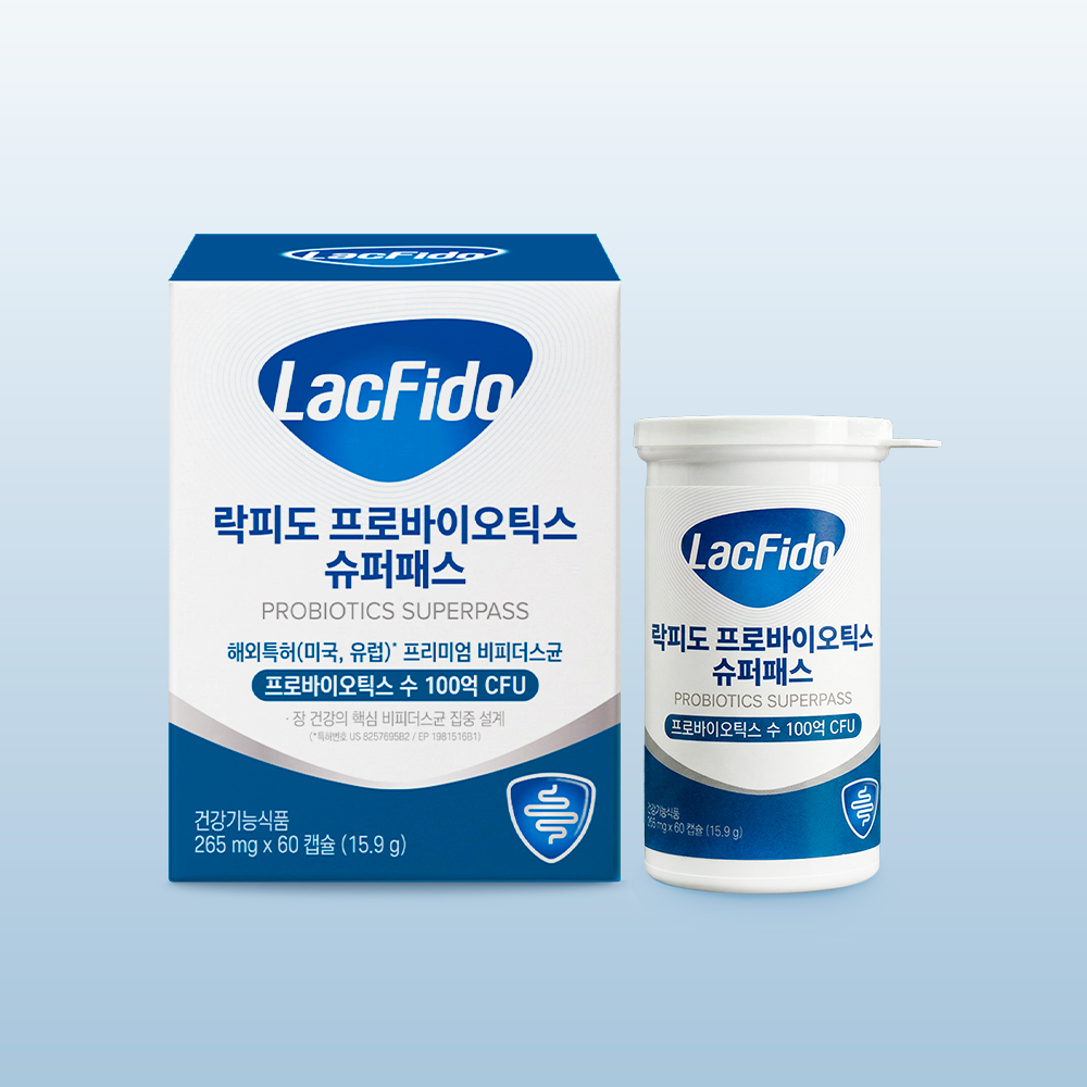 락피도 프로바이오틱스 슈퍼패스 100억 유산균 60캡슐, 1개
