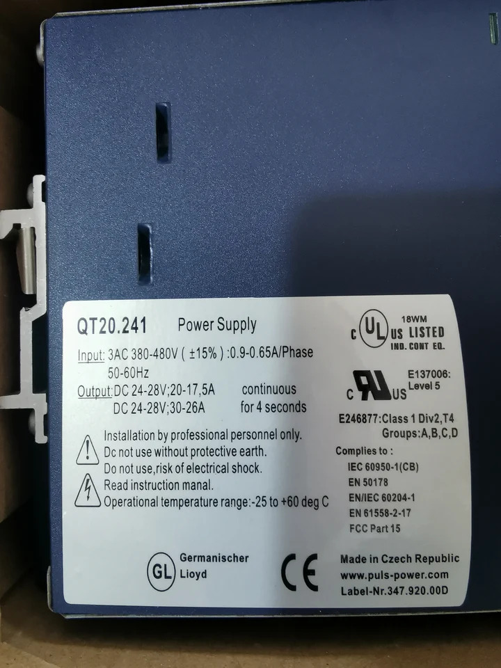 Ones 전원 모듈 QT20.241-73 QT20.241 3AC 380V 신
