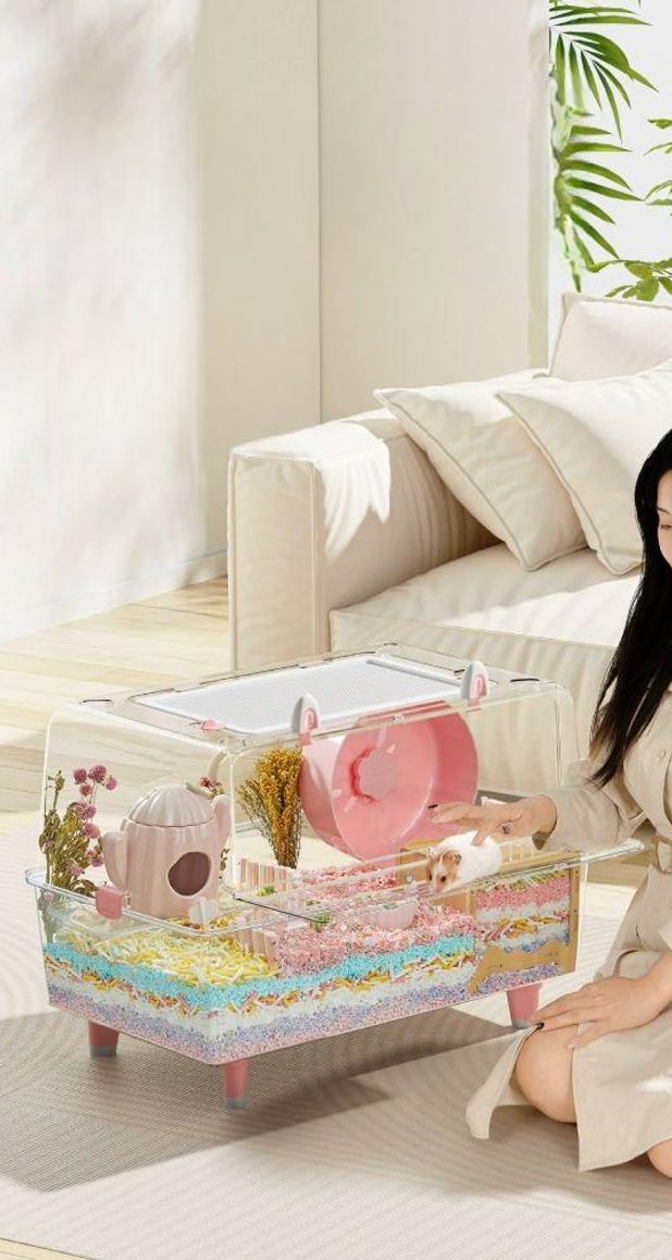 대형 햄스터케이지 세트 고급 사육장 집 하우스 둥지 가정용 터널 은신처 초보자용 - 상세 이미지 4