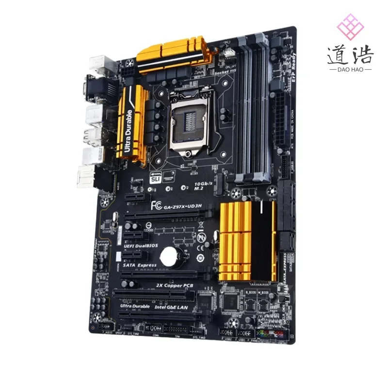 GA-Z97X-UD3H 마더보드32GB M.2 USB3.0 USB2.0 SATA III LGA 1150 DDR3 Z97 메인보드 완전 작동 리퍼