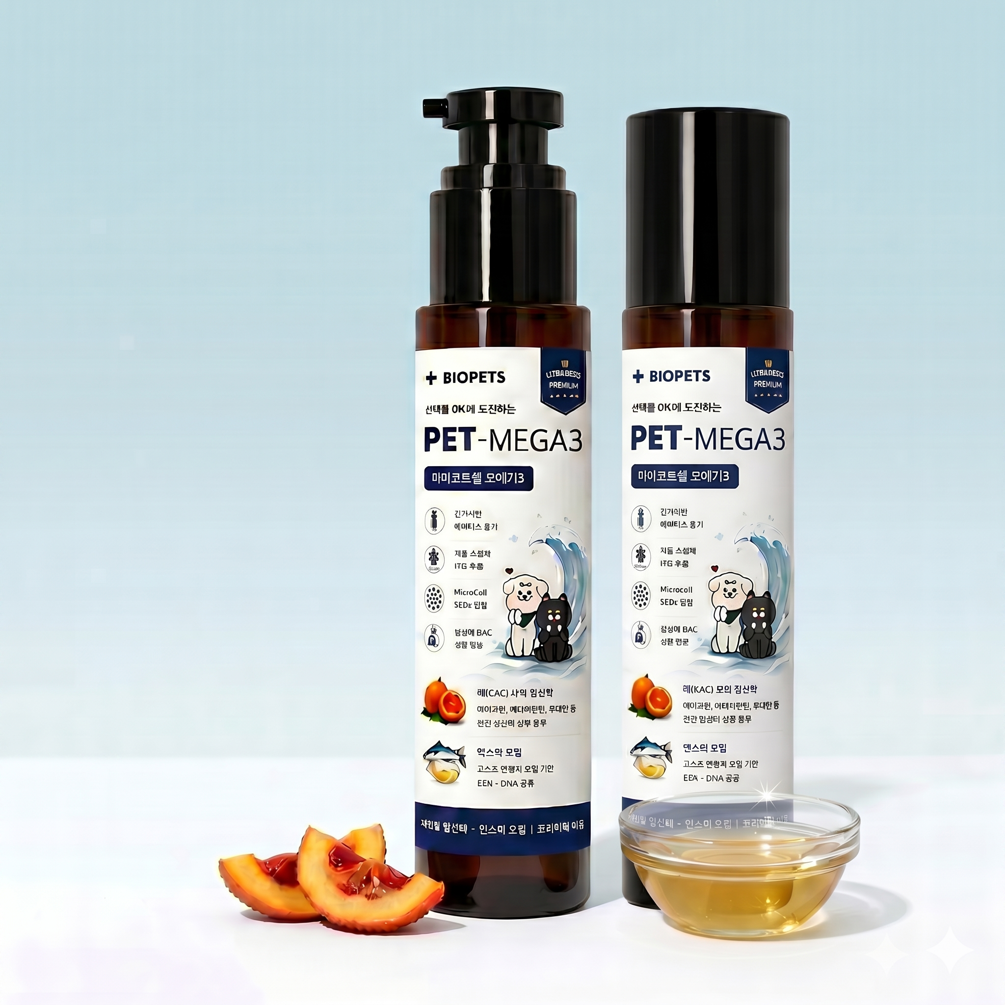강아지 오메가3 심장 피부 항산화 종합 영양제 펫메가3 50ml, 1개 - 상세 이미지 4