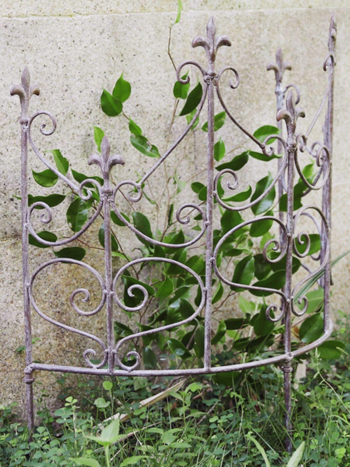 정원 아치형 철제 게이트 목재 휀스 야외 울타리 조립식 철문 - 상세 이미지 2