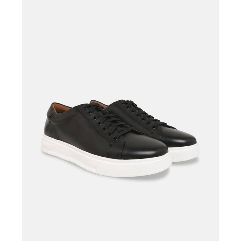 클락스 고스웰타이 가죽 키높이 플랫폼 남성 스니커즈 블랙 26186559 - 상품 이미지