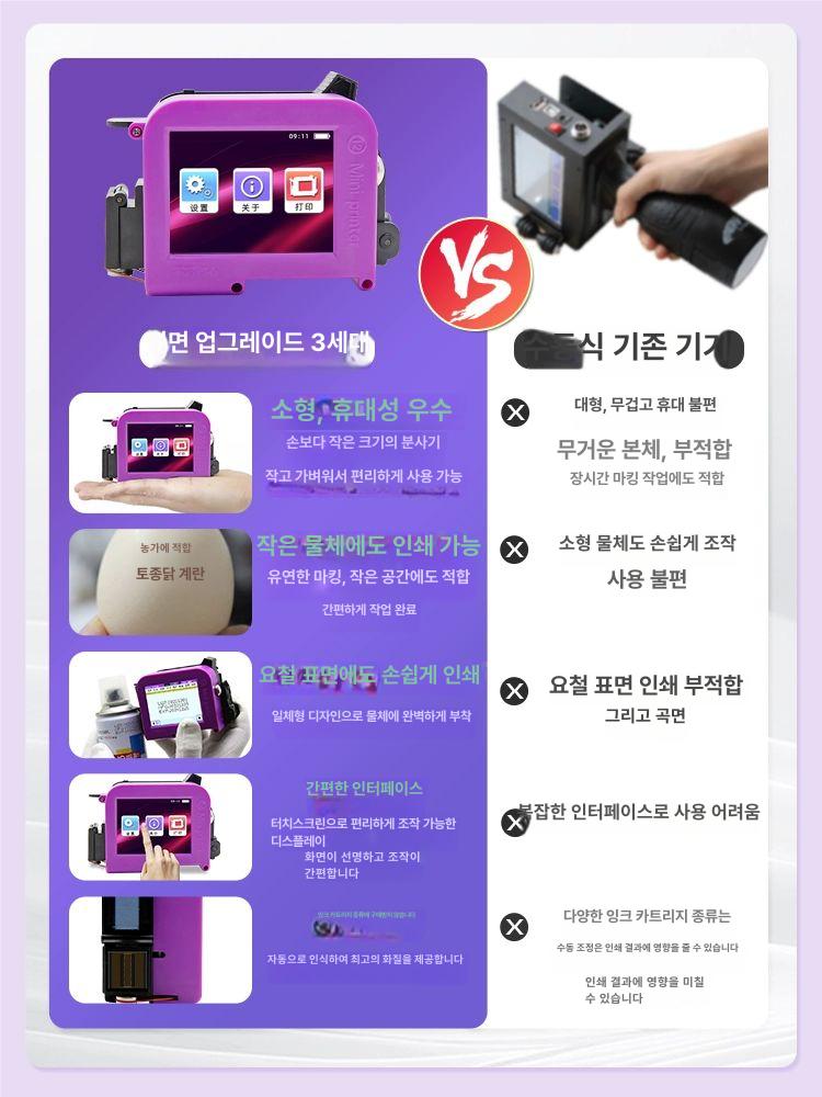 휴대용 핸드 날짜 각인기 제조일자 마킹기 생산일자 출력기 포장용 스탬프 번호 카트리지 인쇄기 이미지 7