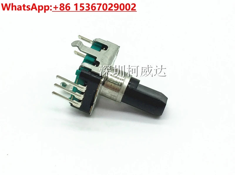 20PCS 인코더 EC12E 2414403  24 펄스 스위치 스테핑 없음 핸들 길이 15mm