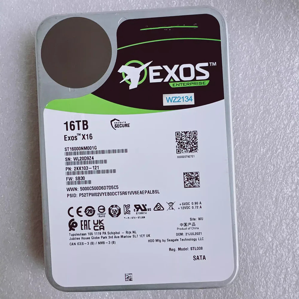 HDD ST16000NM001G 엔터프라이즈 하드 16T 7.2K SATA 3.5인치
