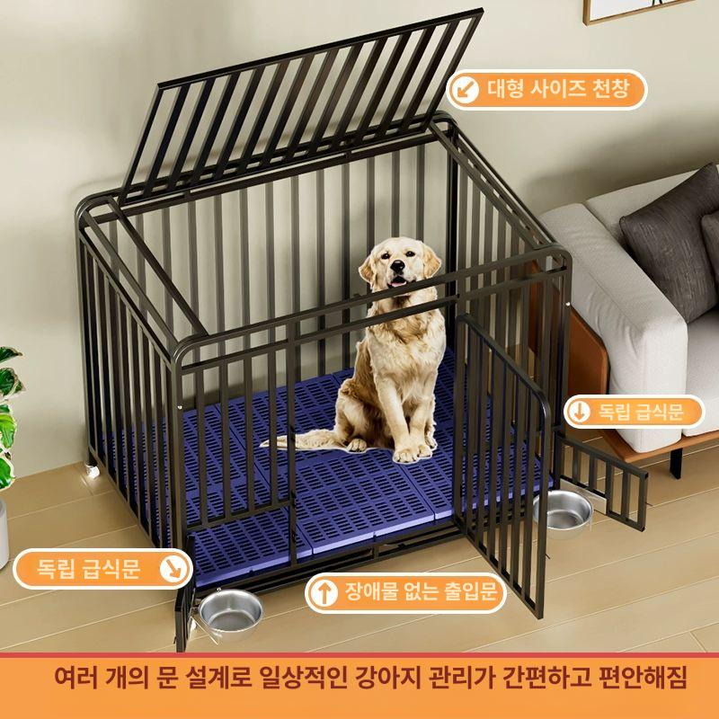 강아지펜스 접이식 실내외 애견 울타리 가정용 철망 보호 파티션 공간분리 소형견 개장 - 상세 이미지 4