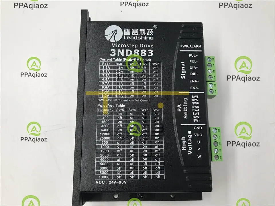 Leadshine 3상마이크로스테핑 드라이버 3ND883 80 VDC 8.3A RMS 5.9A P