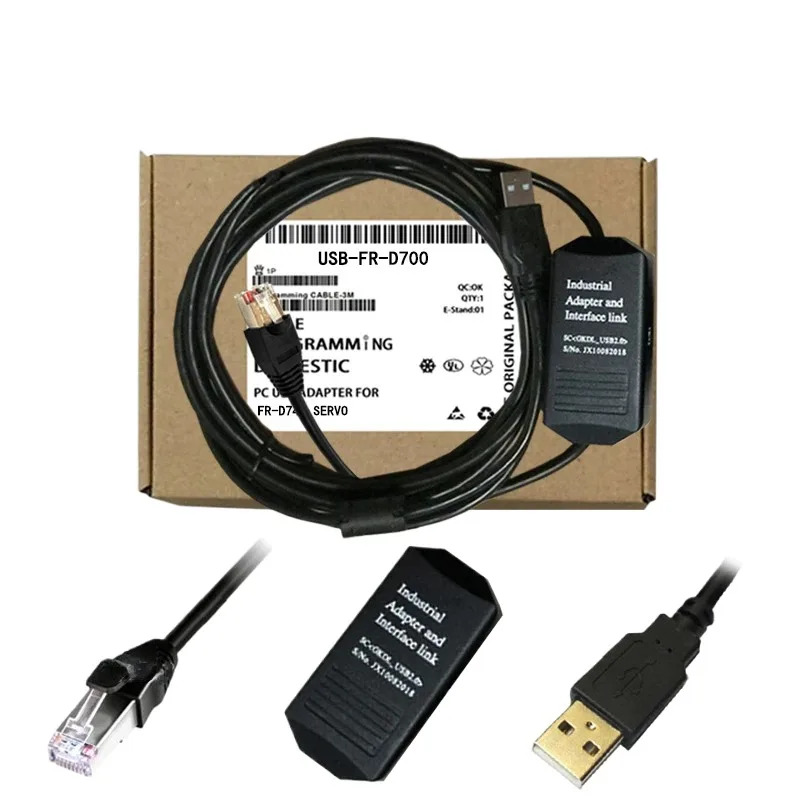 USB Mitsubishi호환 FR-D740 시리즈 인버터 디버깅 다운로드 데이터 케이블US-FR-D700