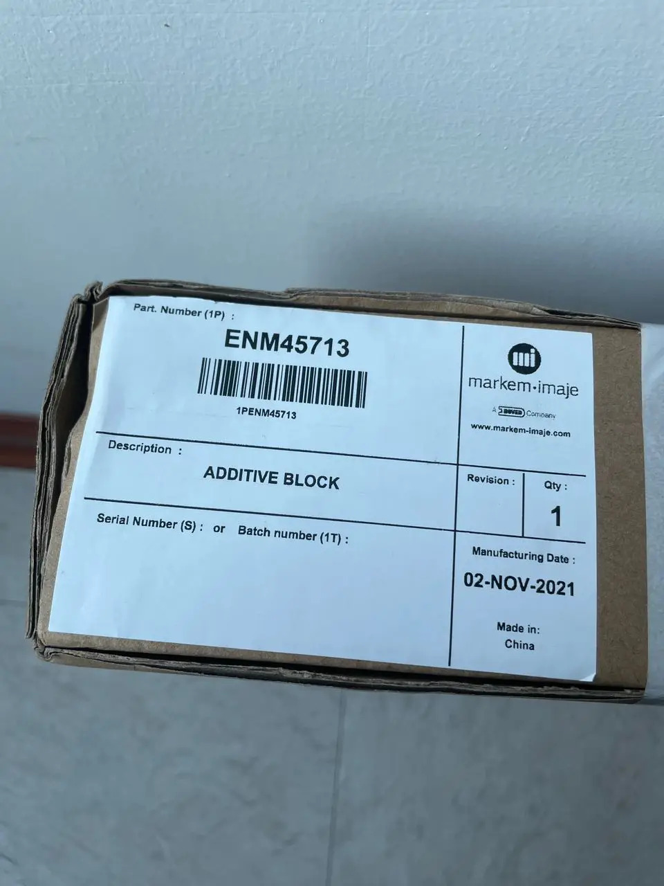 Imaje 9232 Cij 잉크젯 프린터ENM45713 첨가제 블록