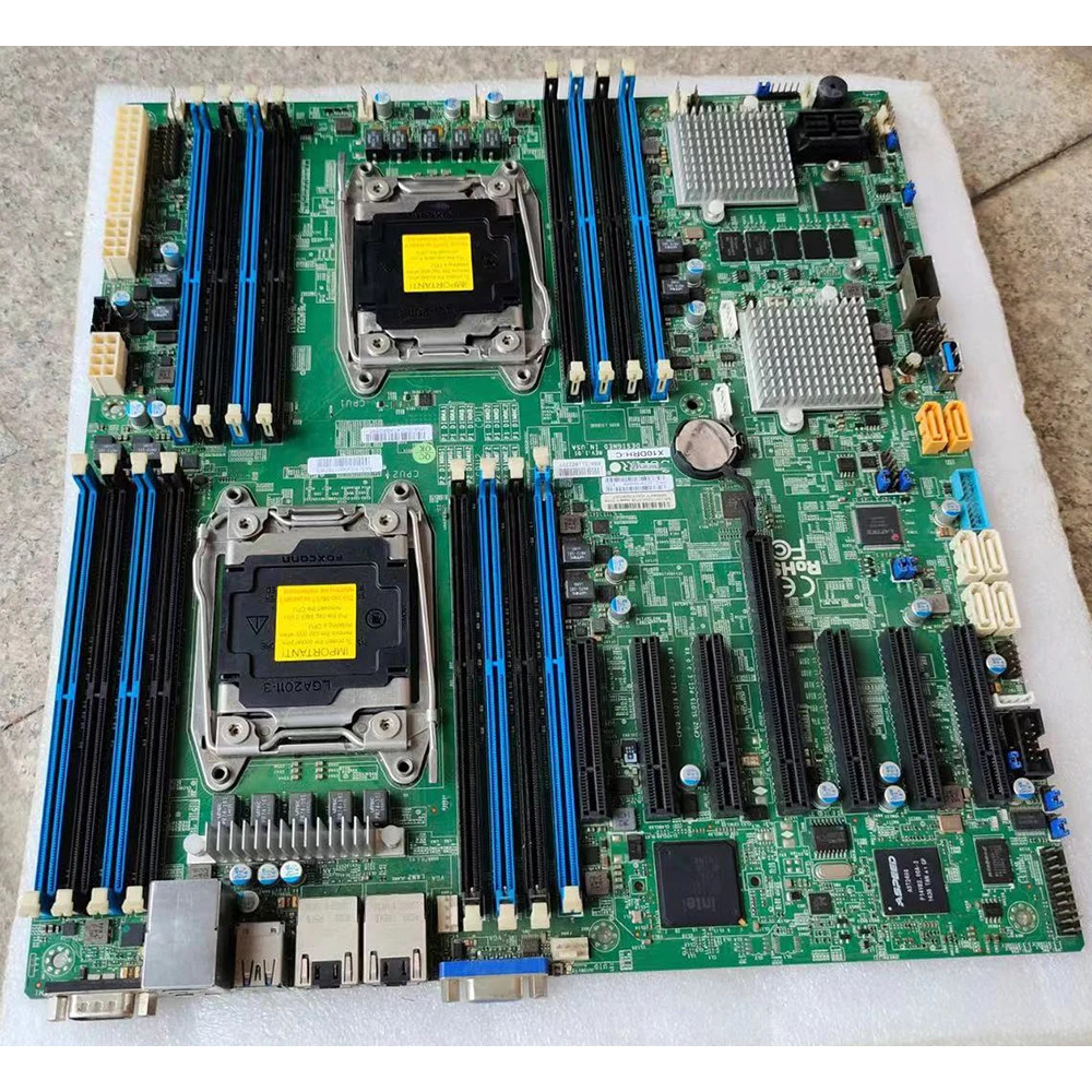 서버 마더보드 E5-2600 v4/v3 군 듀얼 포트 GbE LAN SAS312Gbps IPMI 2.0 LGA2011 DDR4 X10DRH-C
