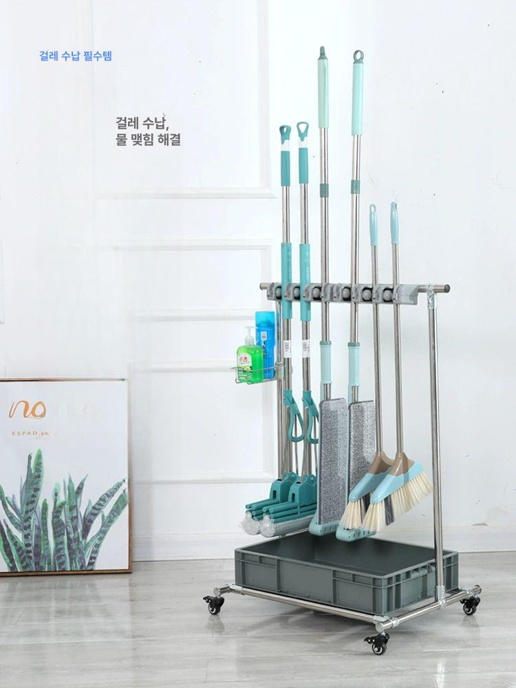업소용 이동식 카트 스테인레스 선반 다단 수납 거치대 운반 정리함 웨건 랙 트롤리 주방용품 이미지 6