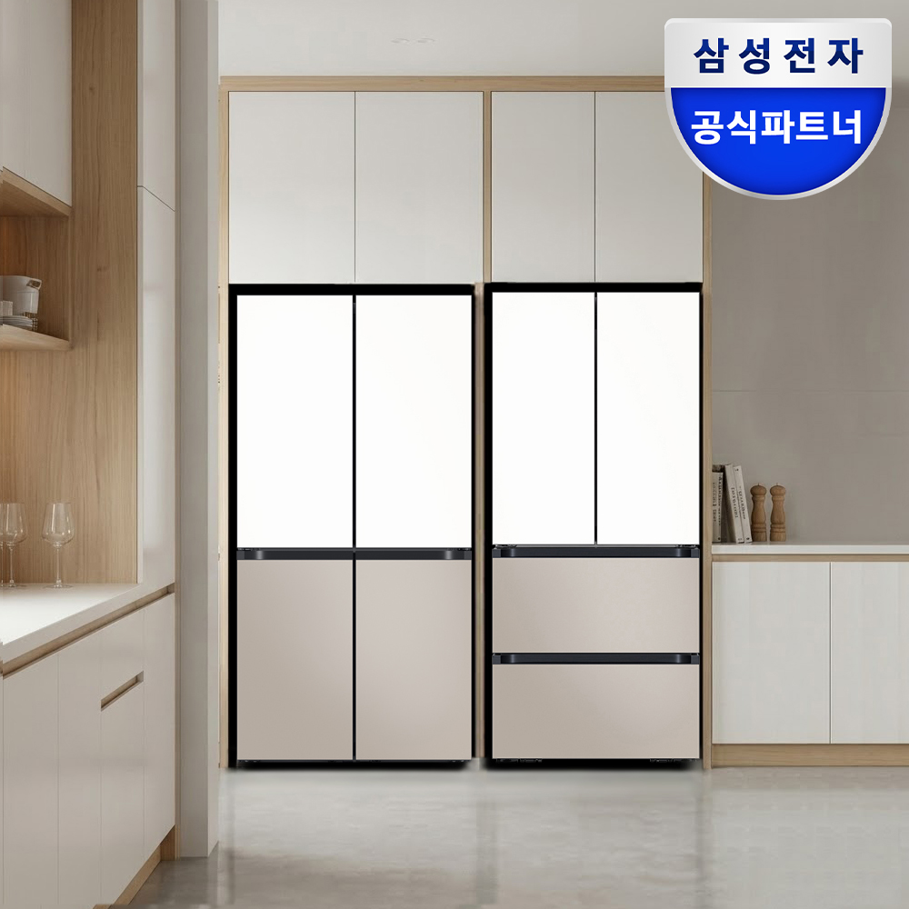 삼성 비스포크 AI 냉장고 김치냉장고 1등급 RM70F91R1ZG+RK70F49M1ZG - 상품 이미지