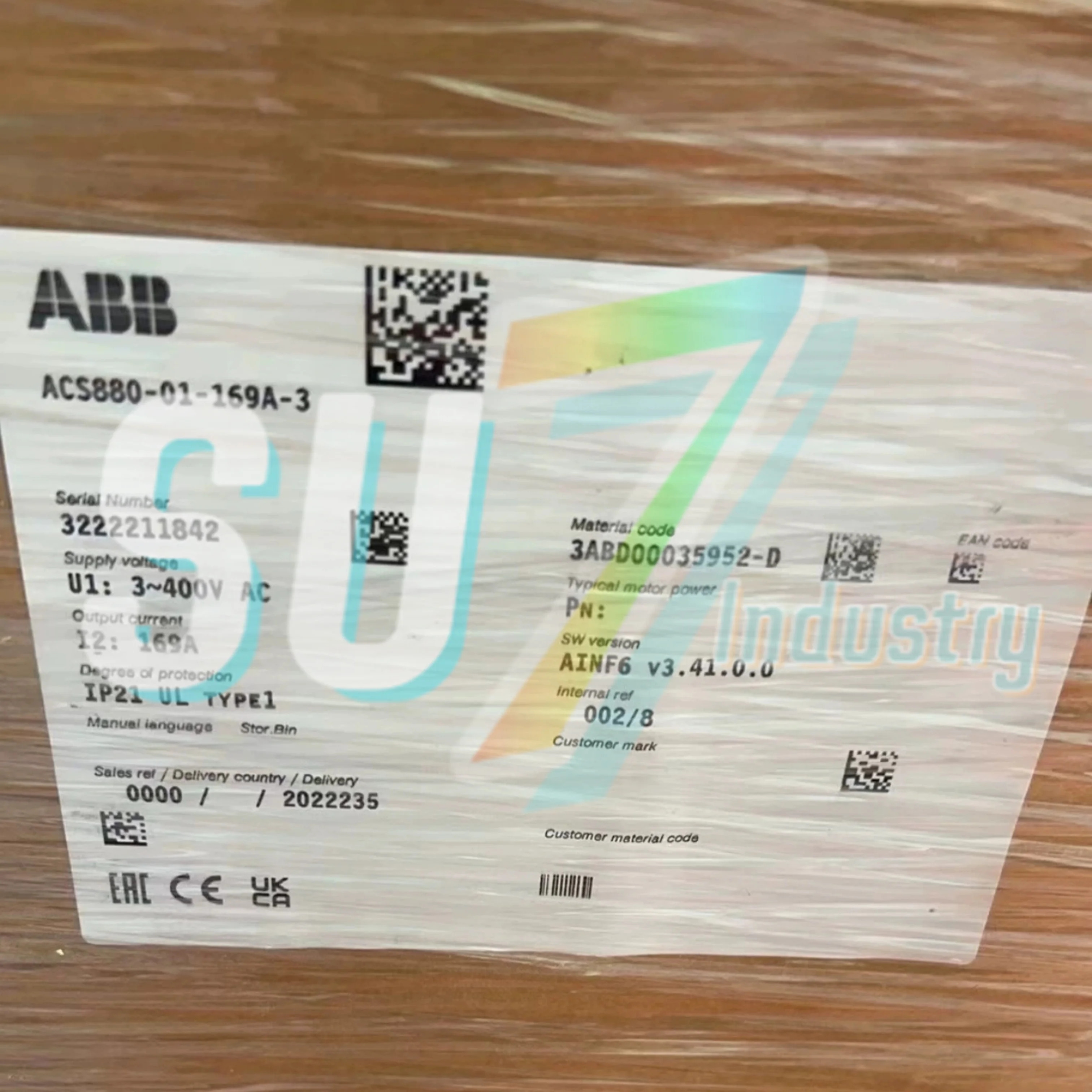 ACS880-01-169A-3 주파수 변환기 원본