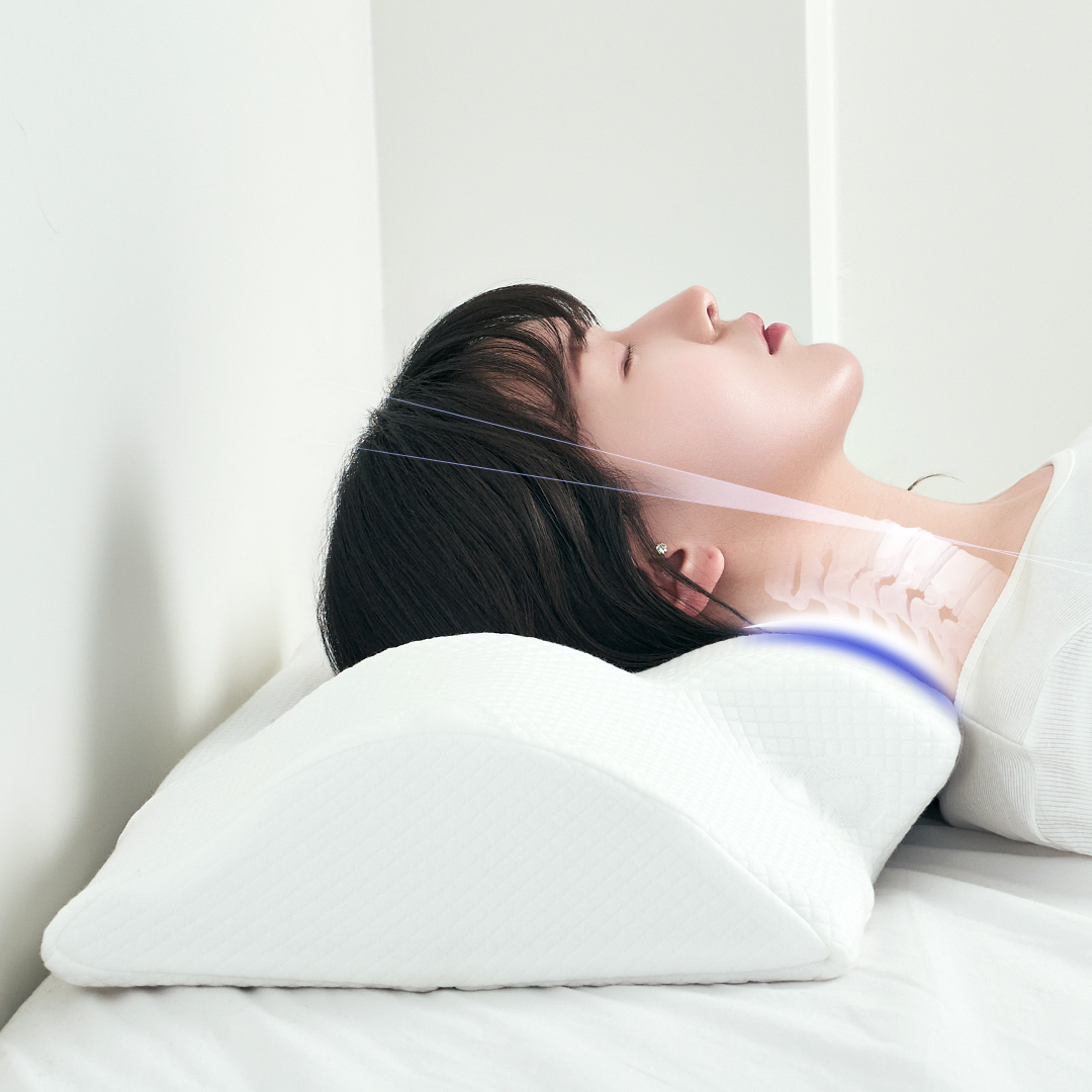 에어웨이필로우 경추베개 일자목 거북목 옆으로자는 숙면 코골이 수면 낮은 굴곡형 경추 베개