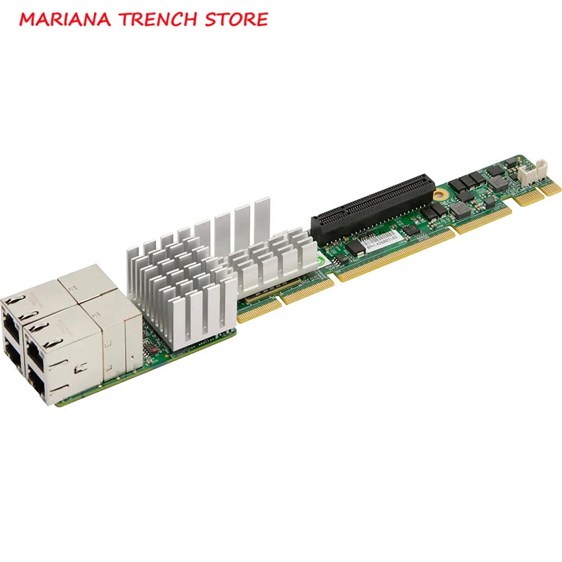 Supermicro 서버 네트워킹 AOC-UR-i4XT 1U 라이저 어댑터GBase-T X540 칩셋 RJ45 1x PCI-E 3.0x8 내부